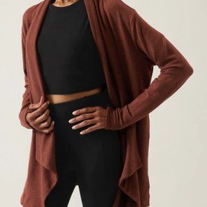 ATHLETA Pranayama Restore Wrap- Mahogany Heather